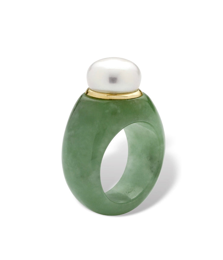 14K GOLD &amp; FRESHWATER PEARL RING