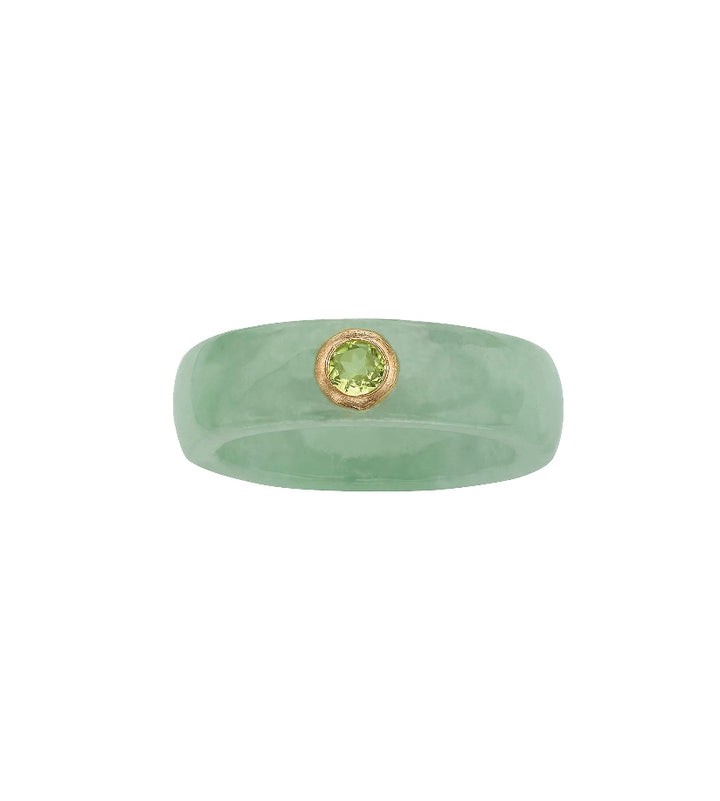 10K GOLD &amp; PERIDOT GEMSTONE RING