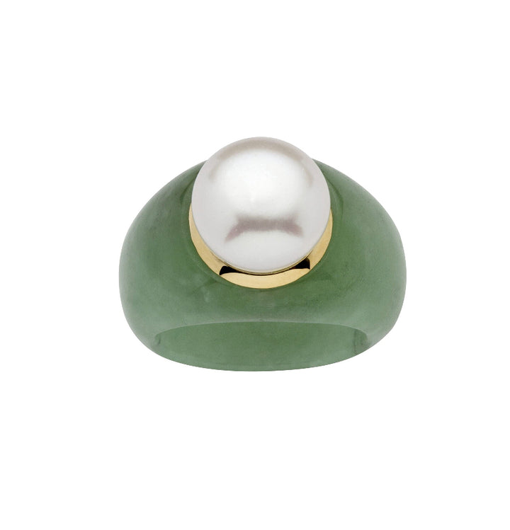 14K GOLD &amp; FRESHWATER PEARL RING