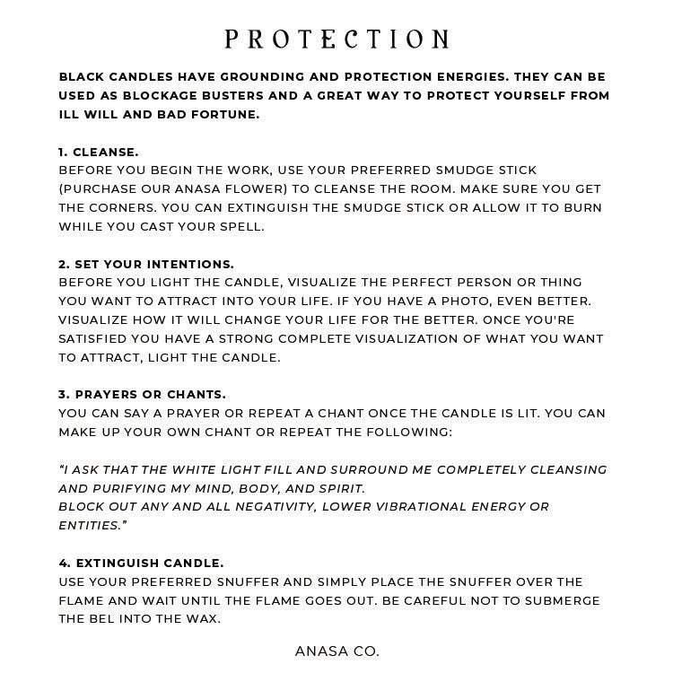 ANASA CO. PROTECTION SOY CANDLE