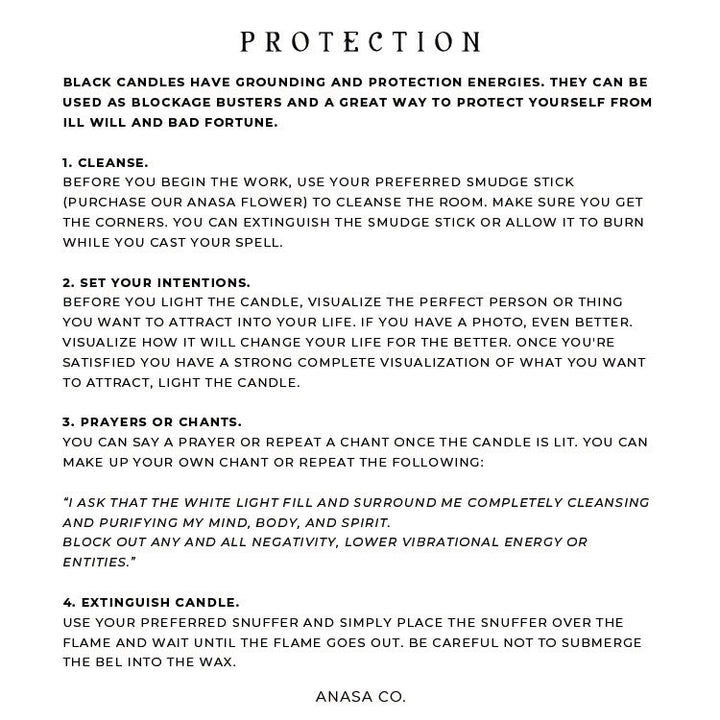 ANASA CO. PROTECTION SOY CANDLE